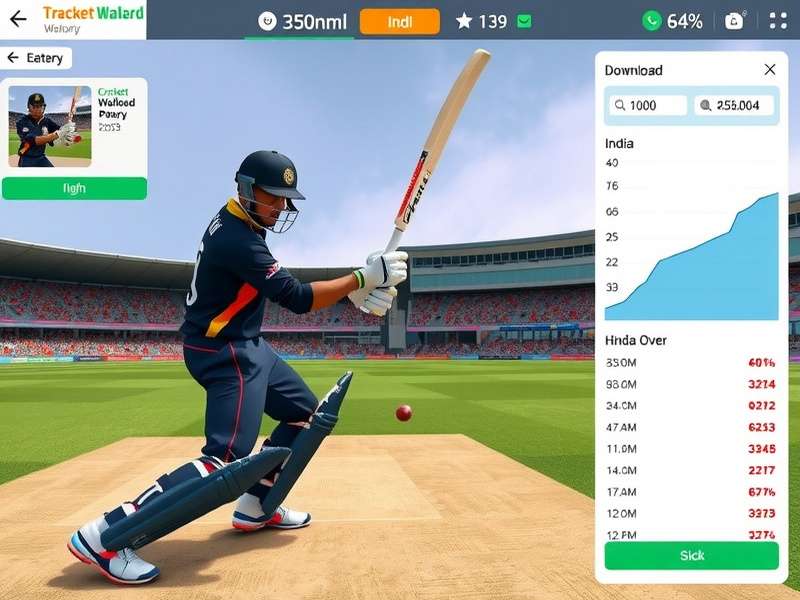 Chart showing Cricket Warlord download growth in India over time